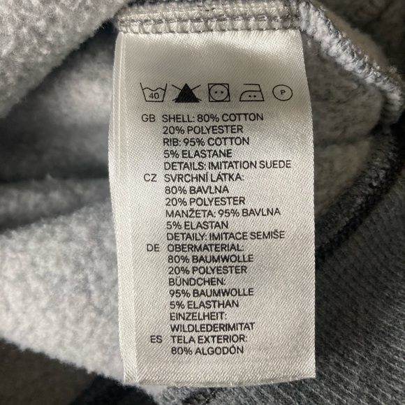 H&M men’s XS shawl button-down sweater with elbow pads - Picture 4 of 4